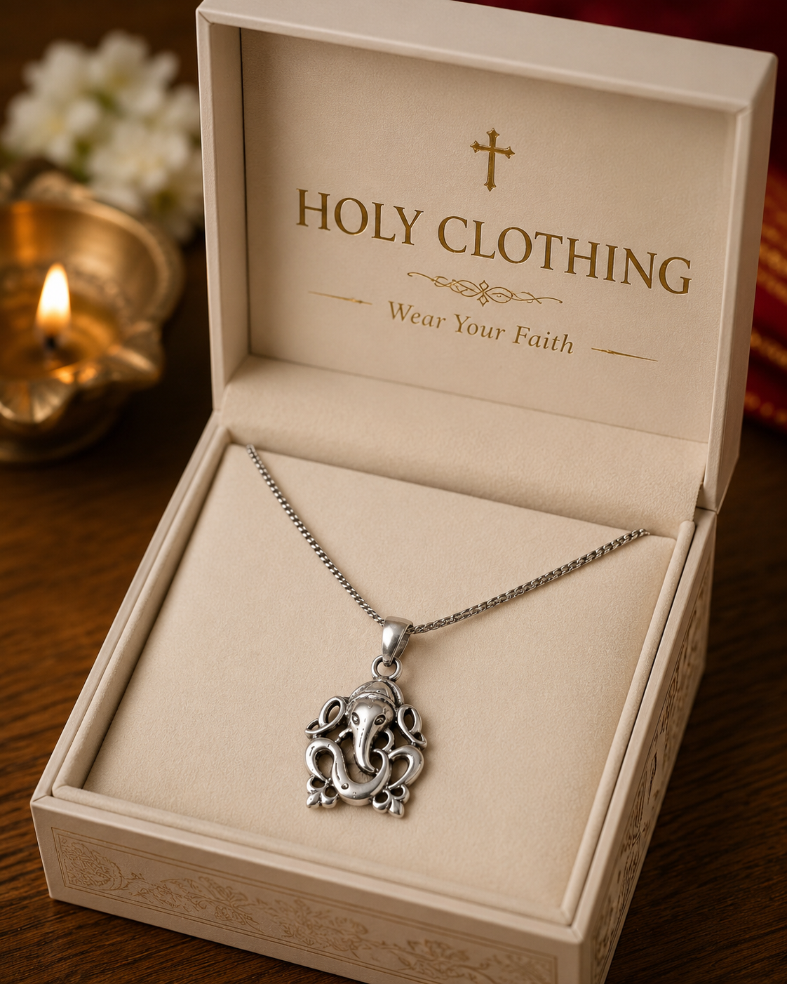925 Silver Ganesh Pendant - Authentic Hindu Jewelry