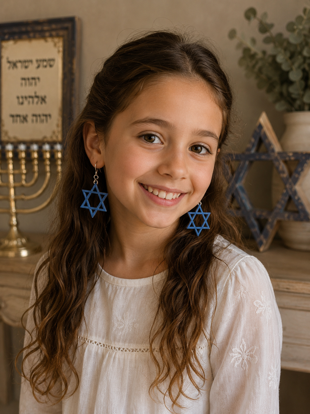 Jewish Star Earrings # 1174