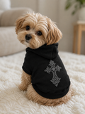 Mirage Pet Products 54-22 XXLBK Rhinestone Cross Hoodies Black XXL - 1