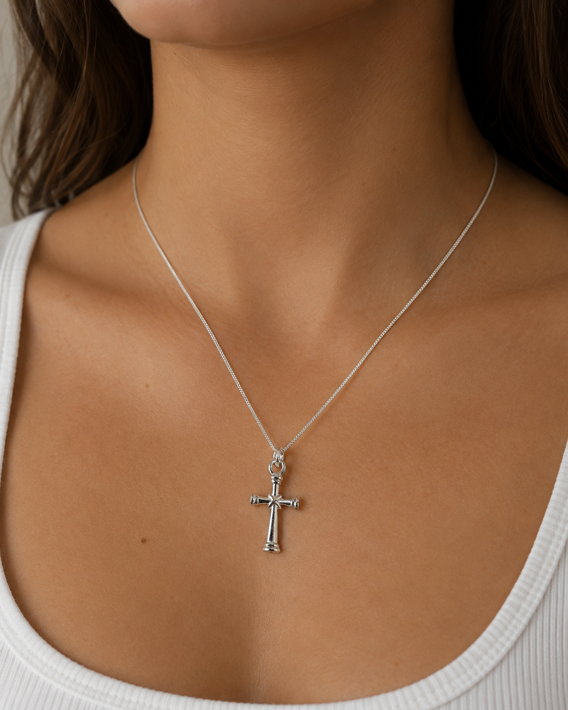 Cross Silver Necklace
