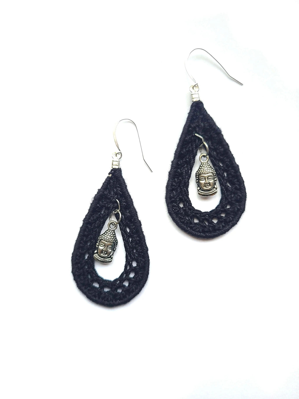 Buddha Teardrop Statement Earrings