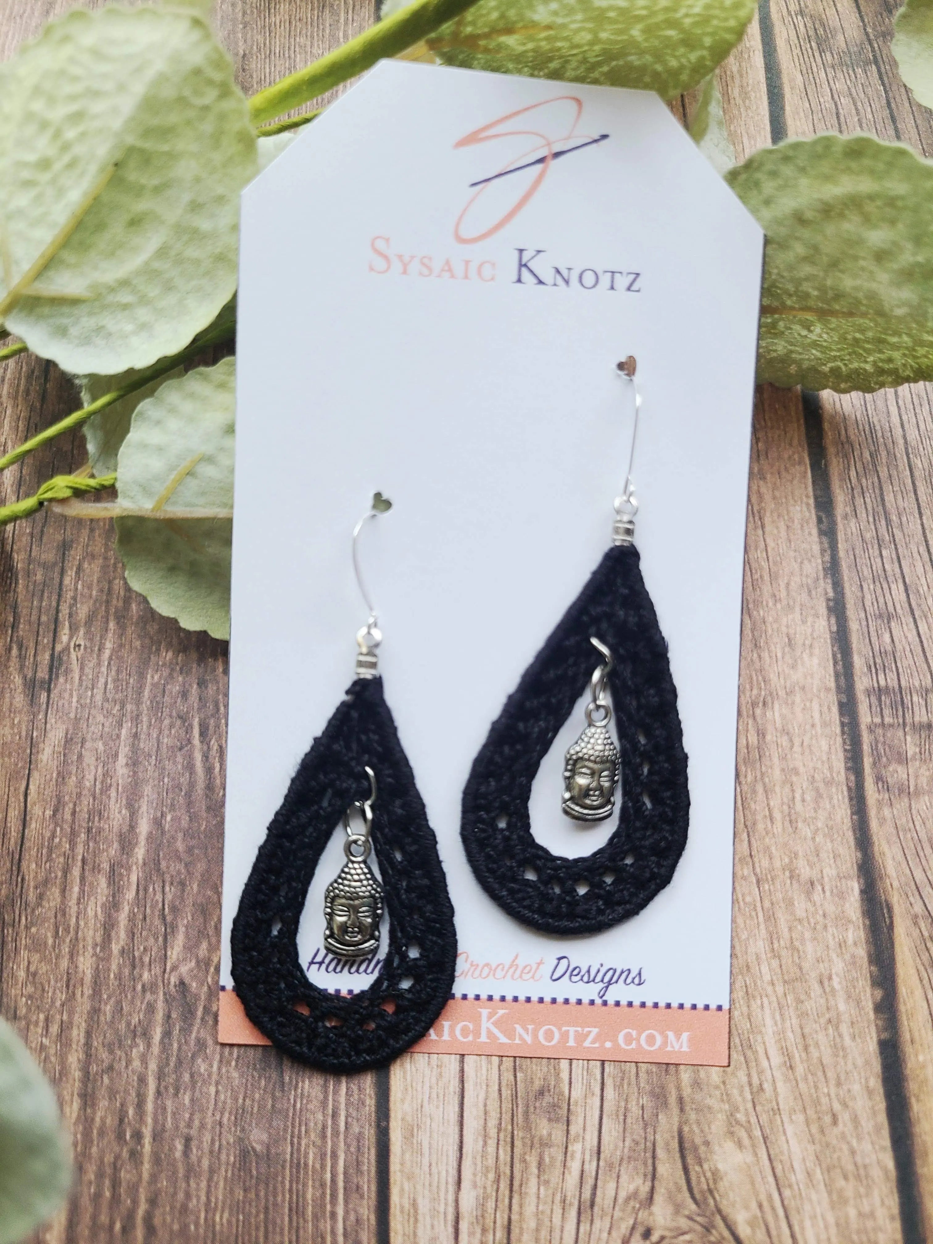 Buddha Teardrop Statement Earrings