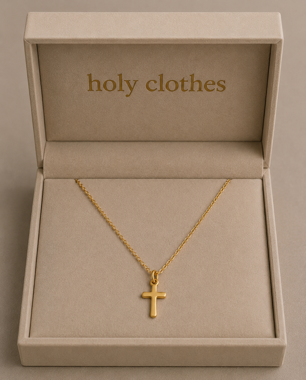 Gold Cross Charm Necklace
