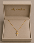 Gold Cross Charm Necklace