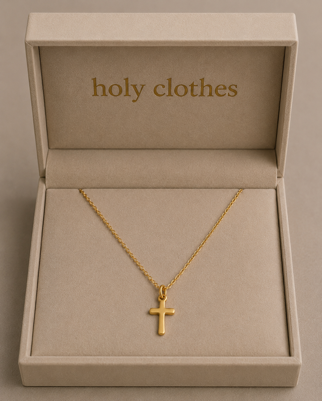 Gold Cross Charm Necklace