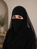 Muslim Womens Nikab Female Hijab Muslim Veil Islamic Hijab 4-layer