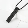 Stainless Steel Muslim Bar Necklace Inspirational Geometric Vertical Pendant