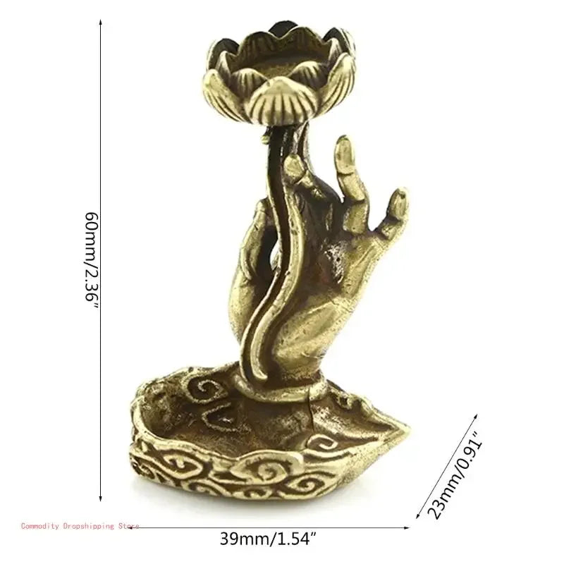 Buddha's Fingers Holding A Lotus Incense Burner