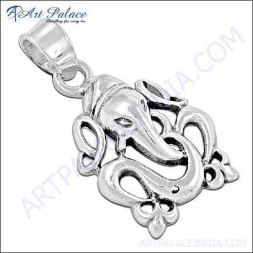 925 Silver Ganesh Pendant - Authentic Hindu Jewelry