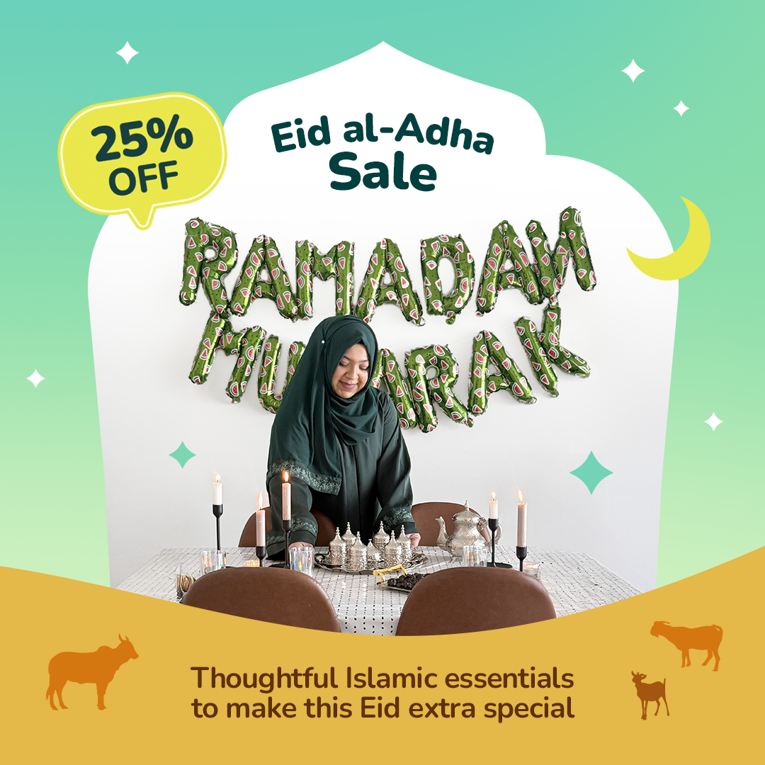 White Ramadan Mubarak Palestine Themed Decoration Gift Set | 5 Items