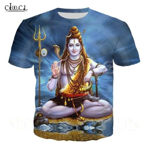 Hindu God Lord Shiva T Shirt Women Men 3D Print Lord Shiva T-shirts