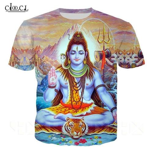 Hindu God Lord Shiva T Shirt Women Men 3D Print Lord Shiva T-shirts