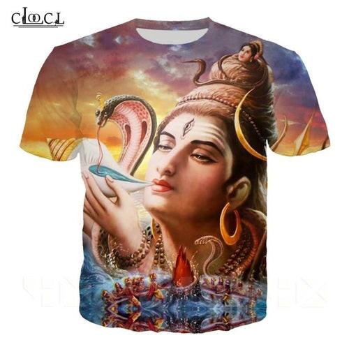 Hindu God Lord Shiva T Shirt Women Men 3D Print Lord Shiva T-shirts