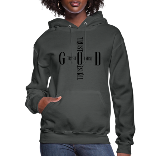 Womens Hoodie - Trust God Cross Sweatshirt - S132937