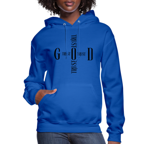 Womens Hoodie - Trust God Cross Sweatshirt - S132937
