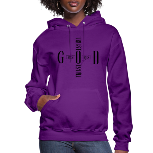 Womens Hoodie - Trust God Cross Sweatshirt - S132937